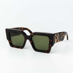 Off-White CATALINA Men Sunglasses Havana Green Square OERI128 CATALINA 6055 NEW